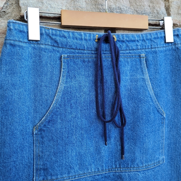 Vintage Denim Prairie Skirt Handmade - Picture 3 of 6